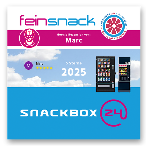 Grafik: Blogscreen " SNACKBOX 24 | feinsnack - Kundenmeinung / Bewertung von Marc 2025