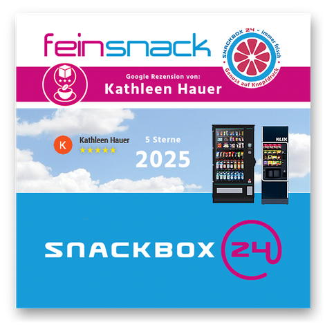 Grafik: Blogscreen " SNACKBOX 24 | feinsnack - Kundenmeinung / Bewertung von Kathleen Hauer 2025