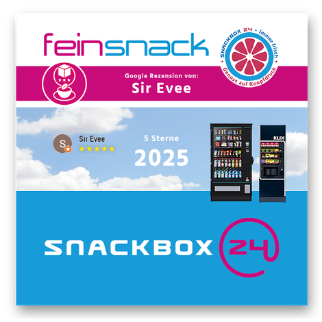 Grafik: Blogscreen " SNACKBOX 24 | feinsnack - Kundenmeinung / Bewertung von Sir Evee 2025