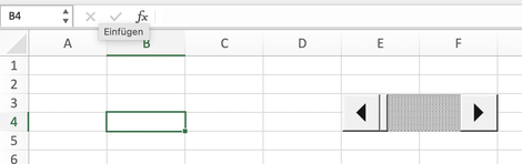 Excel Scrollbar hinzufügen