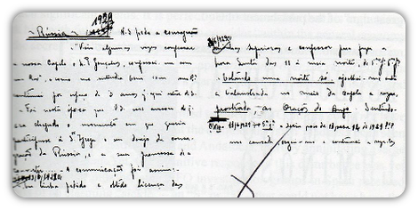 Manoscritto di Padre Goncalves