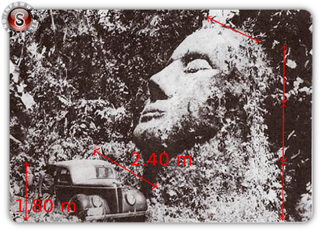 Volto scavato nella roccia - Guatemala 1930