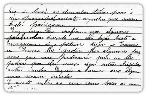 Manoscritto di Lucia del 1922 nel quale si dice che il Segreto è costituito da "poche parole".