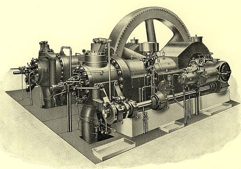 Motorenfabrik Oberursel, Zweizylinder-Dieselmotor Modell 28 Nr. 7Z, Leistung 200 - 250 PS