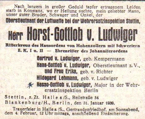 Anzeige von 1939 - Archiv W.Malek