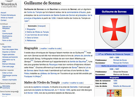 Guillaume de Sonnac dans Wikipédia