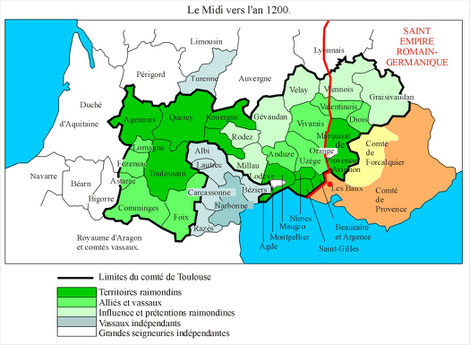 Les terres de Raymond VI avant la croisade