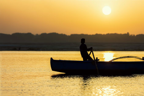 Sonnenaufgang am Ganges, Varanasi