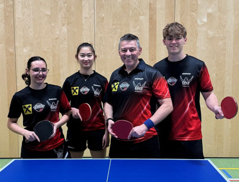 Lara Taborsky, Fang Molei, Albert Wilder und Jakob Wilder machten ihre Sache bisher erfolgreich in der 2. Landesliga und haben die Chance auf den Meistertitel am 9. Mai.