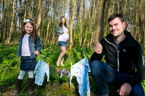 Babybauch Fotos im Wald