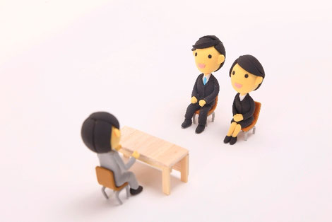 面接をしている画像