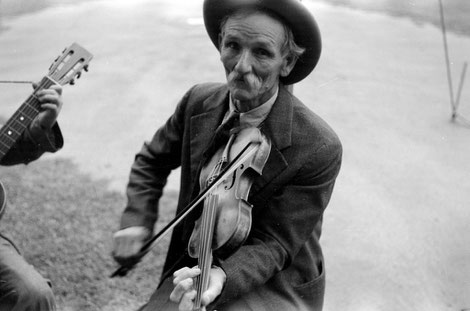 "Fiddlin' Bill Hensley (mountain fiddler)" by Ben Shahn.