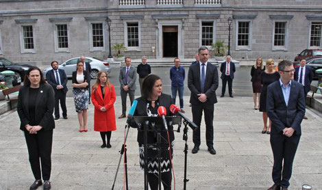 Sinn Fein leader Mary Lou McDonald addresses the press in the extended aftermath of the 2020 general election.