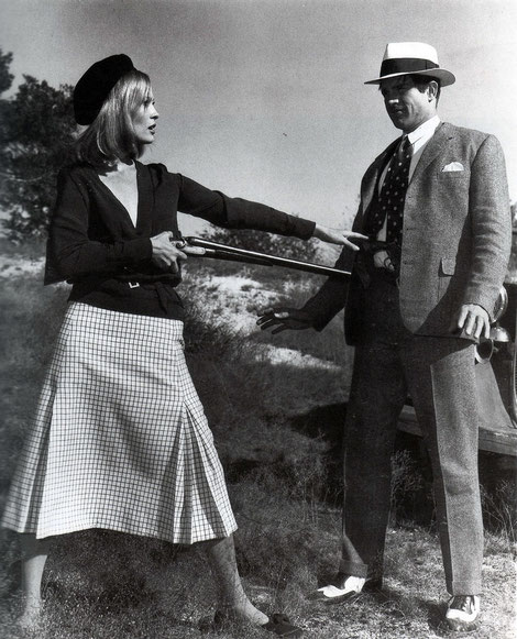 Faye Dunaway and Warren Beatty in "Bonnie and Clyde" (dir. Arthur Penn, 1967).