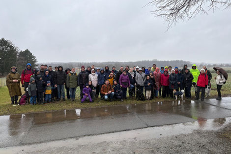 Gruppenfoto der Teilnehmer bei der Wanderung am 22. Februar