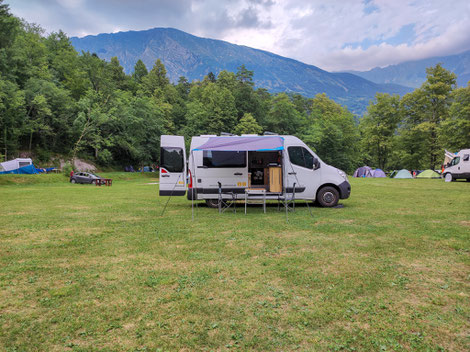 Campingplätze im Soca Tal