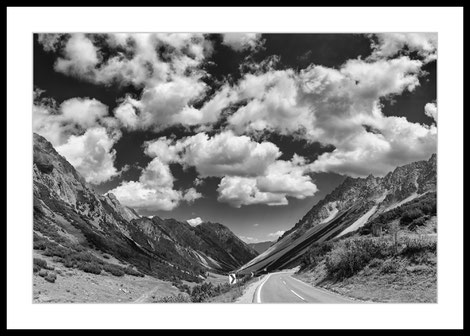 BW Bild, Hahntennjoch, Österreich, digital gerahmt, Dr. Ralph Oehlmann, Oehlmann-Photography