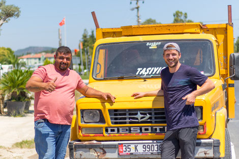 Truck driver Serdaf and Bastian
