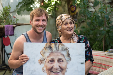 Bastian with one of the wise woman of Barbaros