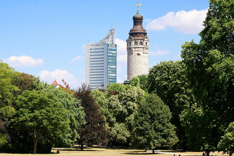 Blick aufs Neue Rathaus Leipzig