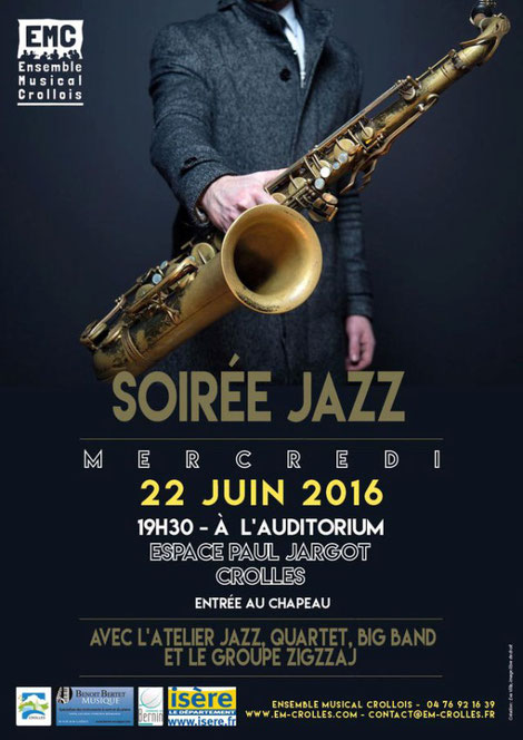 Ecole de musique à Crolles - Gresivaudan : affiche-soirée-jazz-22-juin-2016