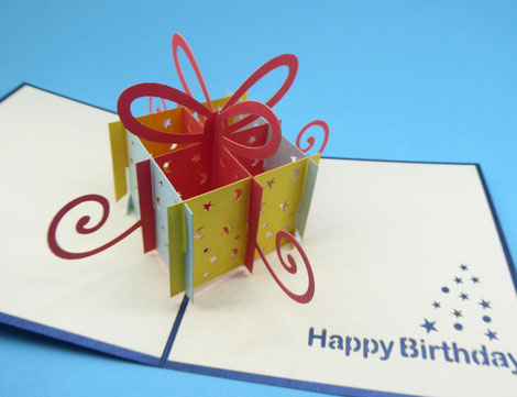 Carte pop up cadeau d'anniversaire enfant et adulte