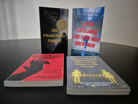 Inspirierende Krimibuchreihe "Die Franchise-Familie", Band 1 & 2, Autorenduo Bellone/Matla, BoD Books on Demand 10/2025. Photo © Bellone Franchise Consulting GmbH