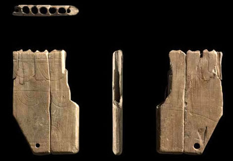 Flûte de Pan d’Aalter-Loveld (Belgique) en buis. Photo © Fouilles de l’Université de Gand, Dieter Jehns, Belgique.