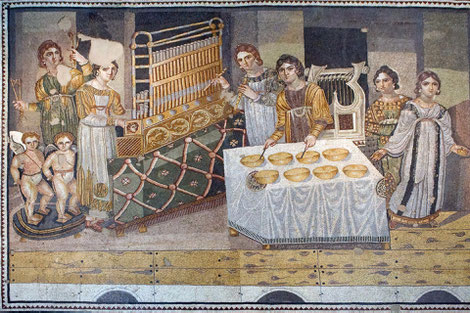 Mosaïque des Musiciennes. Maryamin, Syrie.