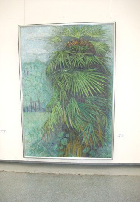 500万 展覧会 杉山律夫 2001 作『木の人形』80号 春季白士