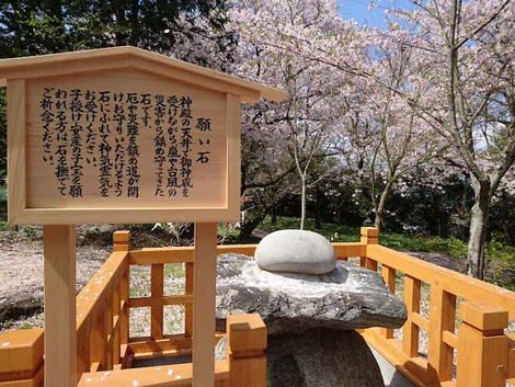 本殿の前にある願い石