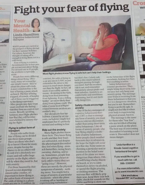 CBT and fear of flying column