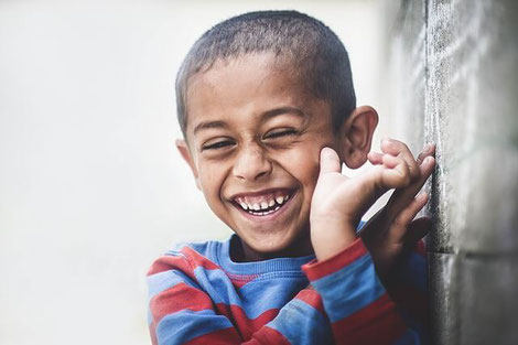 Child laughing.