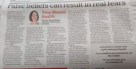 Linda Hamilton's Southern Star CBT column on behavioural experiments.