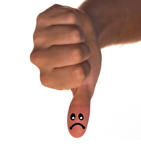 Thumb down.