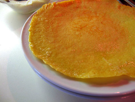 glutenfreier Pfannkuchen aus Maniokmehl und Mandelmehl