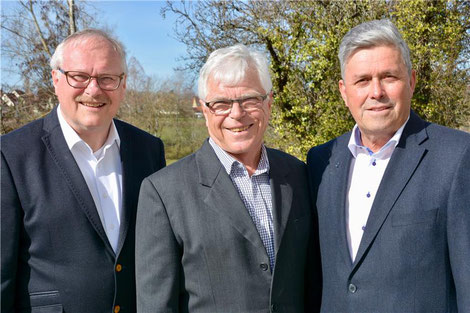 Die Vorstände des NUZ (von links): Siegfried Rall, Norbert Majer und Bernd Effinger. © Privat