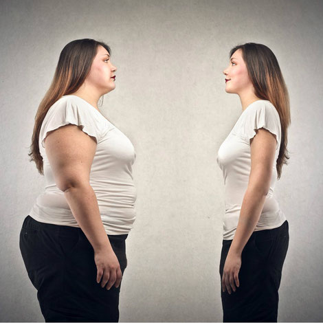 Fat loss transformation of a woman