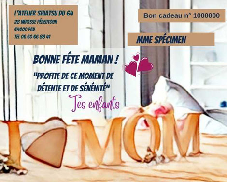 Bon cadeau massage à Pau