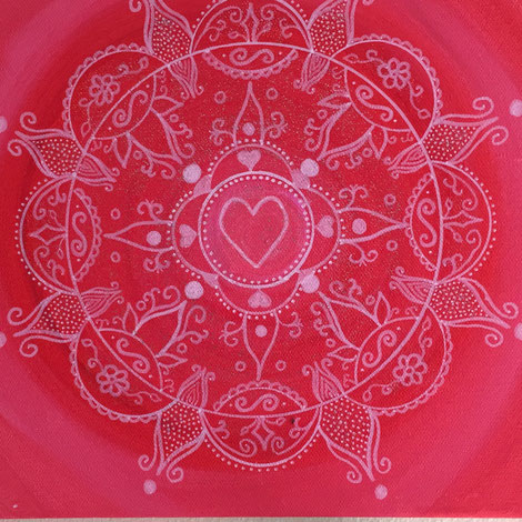 Mandala Mandalabild handgemalt Kunst Stefanie Will Leinwand Künstlerin Liebe Ammersee Kreativität Energie Spiritualität