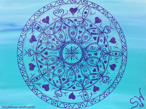 Mandala Mandalabild handgemalt Kunst Stefanie Will Leinwand Künstlerin Liebe Ammersee Kreativität Energie Spiritualität