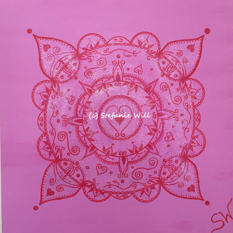 Mandala Mandalabild handgemalt Kunst Stefanie Will Leinwand Künstlerin Liebe Ammersee Kreativität Energie Spiritualität