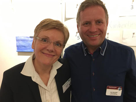 Astrid Fiedler (Präsidentin Rednerclub Bergedorf), Jens-Uwe Adler (Area-Director A2, District 95 TMI)