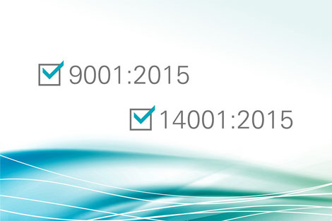 Roos GmbH is certified according to DIN EN ISO 9001: 2015 and DIN EN ISO 14001: 2015