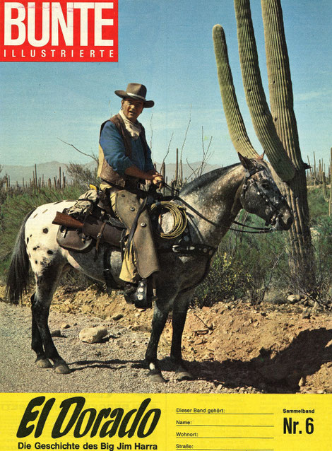 John Wayne on location in Avra Valley in Pima County, Arizona, for "El Dorado". 