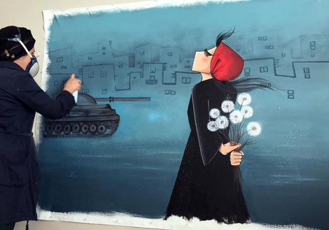 Illustration de l’artiste afghane, Shasia Hassana