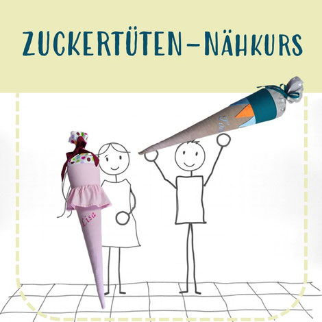 Schultüten-Nähkurs inklusive Material in Ilmenau. Nähe deine eigene Schultüte nach deiner Wahl mit Hilfe meiner Anleitung. Fertige dieses besondere Geschenk selbst für diesen großen Tag.