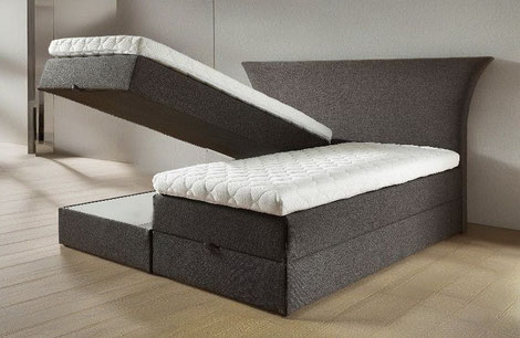 Ein Boxspringbett 180x200 mit Bettkasten und Topper H3 ist eine hervorragende Wahl für alle, die Wert auf Komfort, Stil und Funktionalität legen
