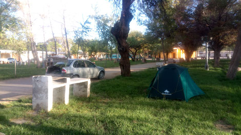 Camping de San Carlos, sur la boucle Sud de Salta en Argentine