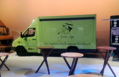Grüner Sepp Foodtruck vor einem Firmenevent-Catering